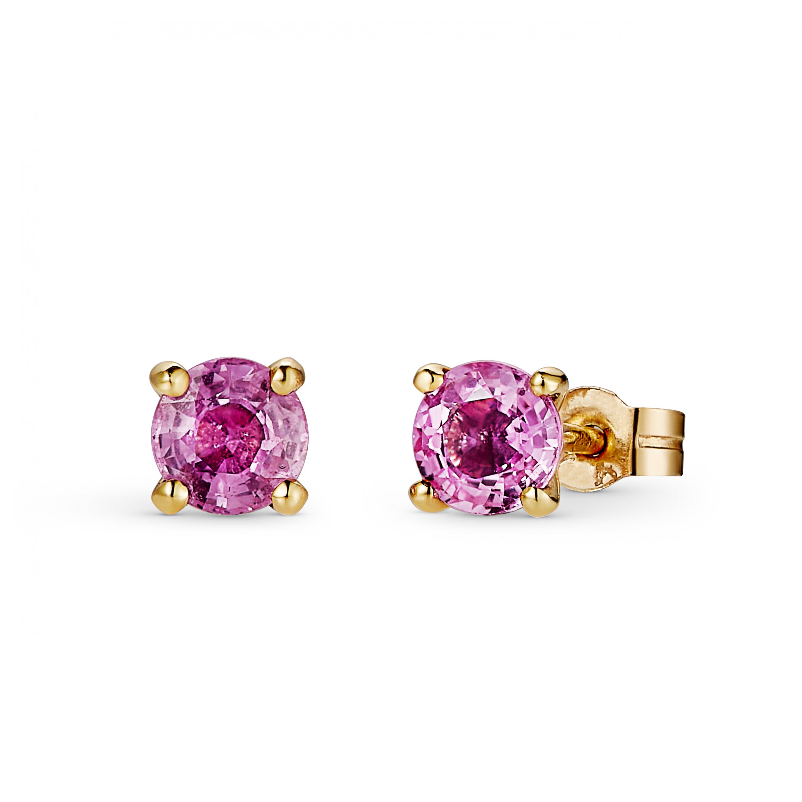 Pink sapphire studs hotsell