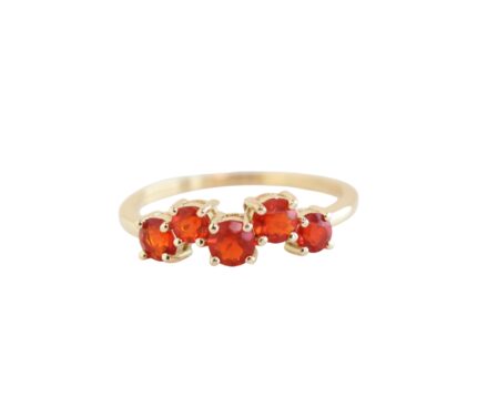 Fire Opal ring set in 18k gold