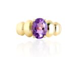 18K OVAL AMETHYST RING