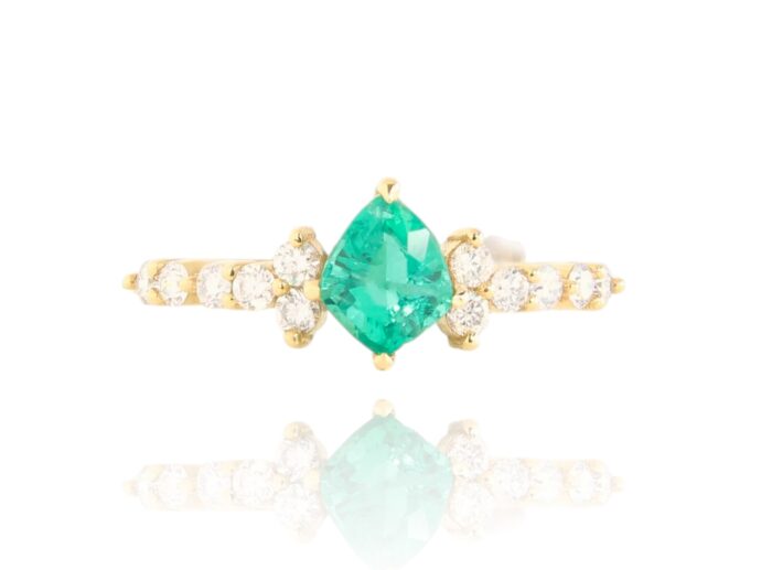 Natural Emerald Ring 18K