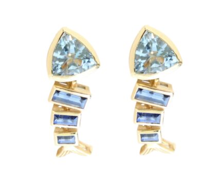Blue Sapphire Earring 18k