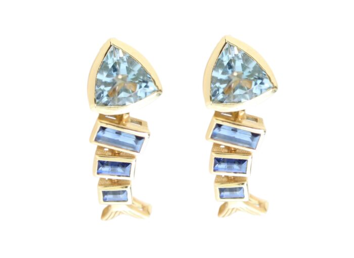 Blue Sapphire Earring 18k