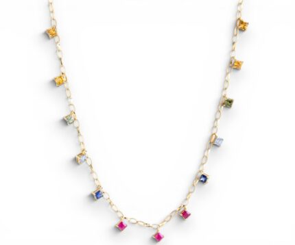 18k Fancy Sapphire Necklace