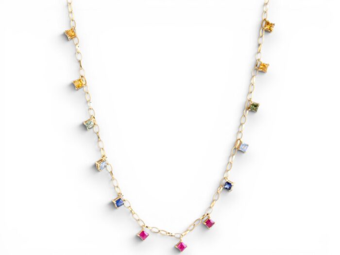 18k Fancy Sapphire Necklace